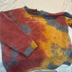 Tie-Dye Sweatshirt with Positive Message